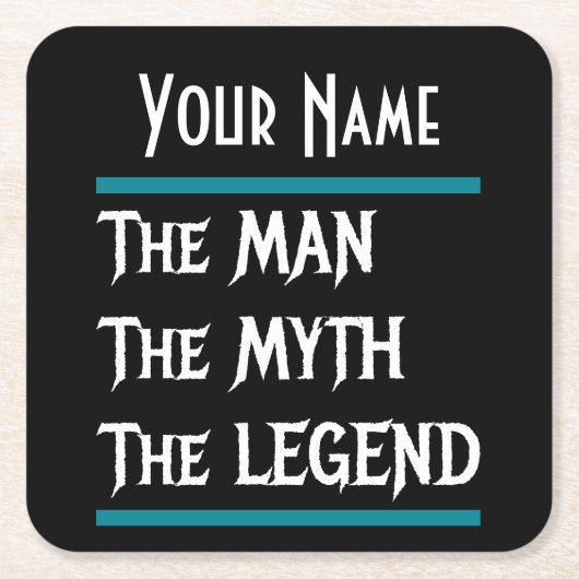Der Mann der Mythos der Legende personalisiert Rechteckiger Pappuntersetzer (Vorderseite)