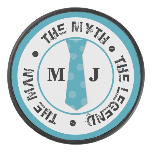 Der Mann, der Mythos der Legende personalisierte N Eishockey Puck (Vorderseite)