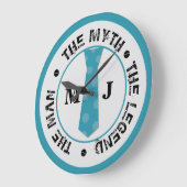 Der Mann, der Mythos der Legende personalisierte N Große Wanduhr (Winkel)