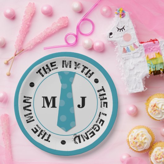 Der Mann, der Mythos der Legende personalisierte N Pappteller (Party)