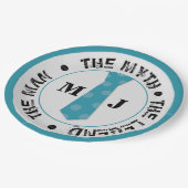 Der Mann, der Mythos der Legende personalisierte N Pappteller (Schrägansicht)