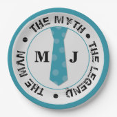 Der Mann, der Mythos der Legende personalisierte N Pappteller (Vorderseite)