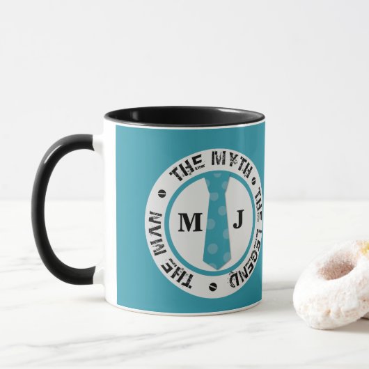 Der Mann, der Mythos der Legende personalisierte N Tasse (Mit Donut)