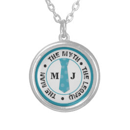 Der Mann, der Mythos der Legende personalisierte N Versilberte Kette