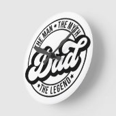 Der Mann, der Mythos der Legende Vater Vater Papa Runde Wanduhr (Winkel)