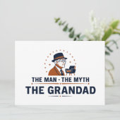 Der Mann Der Mythos Der Opa Dankeskarte (Stehend Vorderseite)