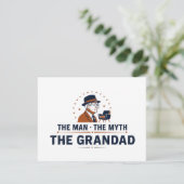 Der Mann Der Mythos Der Opa Dankeskarte (Stehend Vorderseite)