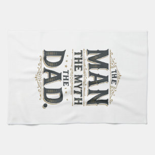 Der Mann Der Mythos Der Papa Vintage-Typografie-Sh Geschirrtuch