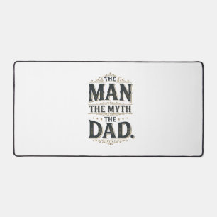 Der Mann Der Mythos Der Papa Vintage-Typografie-Sh Schreibtischunterlage