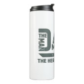 Der Mann, der Mythos, der Tapfere, der Held, die L Thermosbecher (Nach links gedreht)