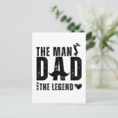 Der Mann, der Mythos, der VATER der Legende, Coole Postkarte (Stehend Vorderseite)