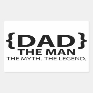Der Mann, der Mythos, der Vater der Legende Rechteckiger Aufkleber