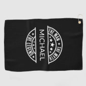 Der Mann, der Mythos, der verblüffende Individuell Golfhandtuch (Horizontal)