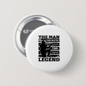 Der Mann der Mythos Die Jagdlegende Jagd-lustig Button (Vorne & Hinten)