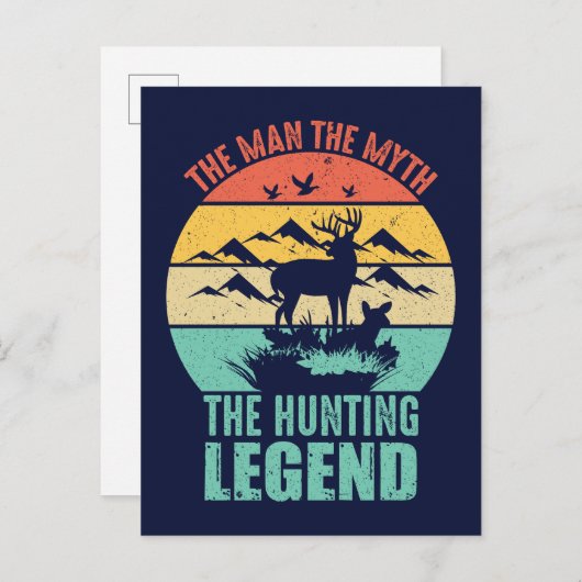 Der Mann - der Mythos - die Jagdlegende Postkarte (Vorne/Hinten)