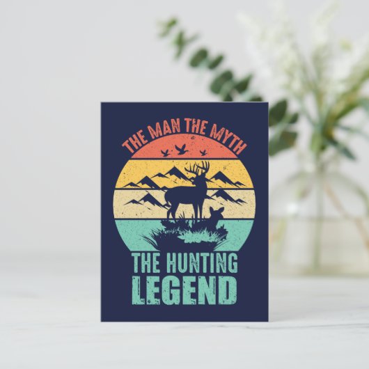 Der Mann - der Mythos - die Jagdlegende Postkarte (Stehend Vorderseite)