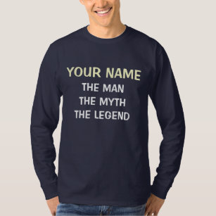 Der Mann der Mythos die lange Hülse des T-Shirt