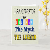 Der Mann, der Mythos, die legendäre Ham-Funkkarte Karte (Gelbe Blume)