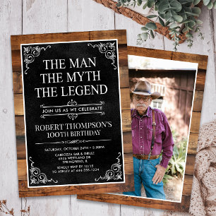 Der Mann Der Mythos Die Legende 100. Geburtstag Einladung