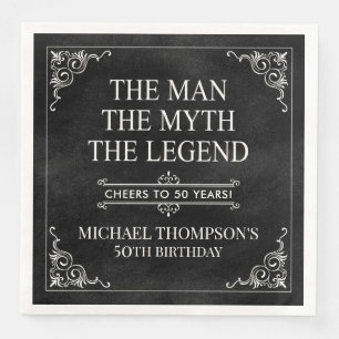 Der Mann Der Mythos Die Legende 50. Geburtstag Serviette