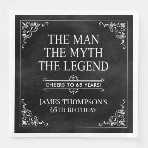 Der Mann Der Mythos Die Legende 65. Geburtstag Serviette