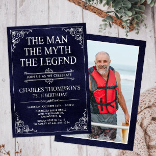 Der Mann der Mythos Die Legende 75. Geburtstag Fot Einladung