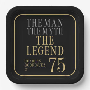 Der Mann Der Mythos Die Legende 75. Geburtstag Pappteller