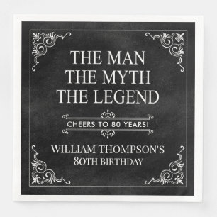 Der Mann Der Mythos Die Legende 80. Geburtstag Sch Serviette