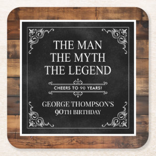 Der Mann Der Mythos Die Legende 85. Geburtstag Rechteckiger Pappuntersetzer