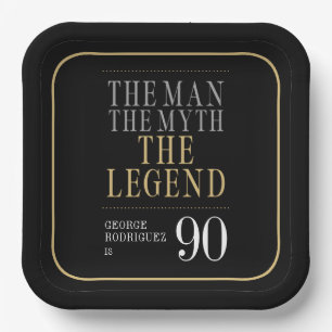 Der Mann Der Mythos Die Legende 90. Geburtstag Pappteller