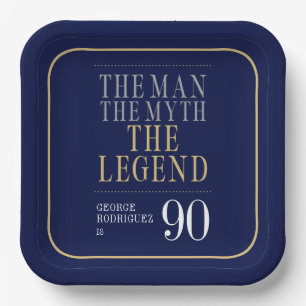 Der Mann Der Mythos Die Legende 90. Geburtstag Pappteller