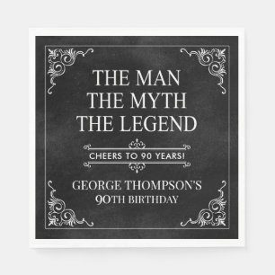 Der Mann Der Mythos Die Legende 90. Geburtstag Serviette