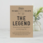 Der Mann, der Mythos, die Legende, der sonnige Geb Einladung (Stehend Vorderseite)