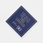 Der Mann, der Mythos, die Legende des 90. Geburtst Serviette (Ecke)