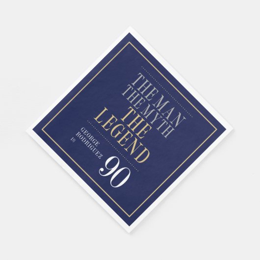 Der Mann, der Mythos, die Legende des 90. Geburtst Serviette (Ecke)