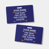 Der Mann, der Mythos, die Legende des Fischens per Ausweis (Vorder- & Rückseite)