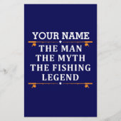 Der Mann, der Mythos, die Legende des Fischens per Briefpapier (Vorderseite)