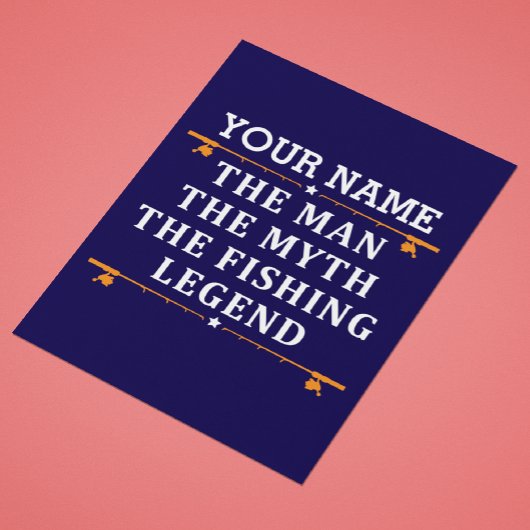 Der Mann, der Mythos, die Legende des Fischens per Briefpapier