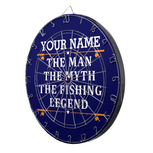Der Mann, der Mythos, die Legende des Fischens per Dartscheibe (Vorderseite rechts)
