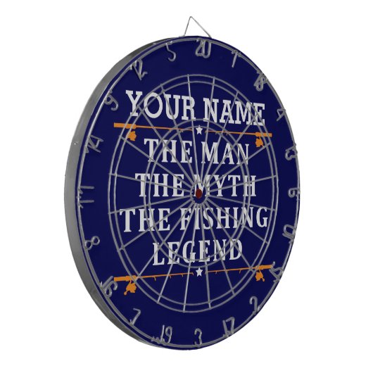 Der Mann, der Mythos, die Legende des Fischens per Dartscheibe (Vorderseite Links)