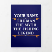 Der Mann, der Mythos, die Legende des Fischens per Dreifach Gefaltete Karte (Cover)