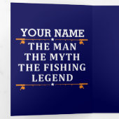 Der Mann, der Mythos, die Legende des Fischens per Dreifach Gefaltete Karte (Innen Erste Seite)