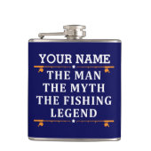 Der Mann, der Mythos, die Legende des Fischens per Flachmann (Vorderseite)