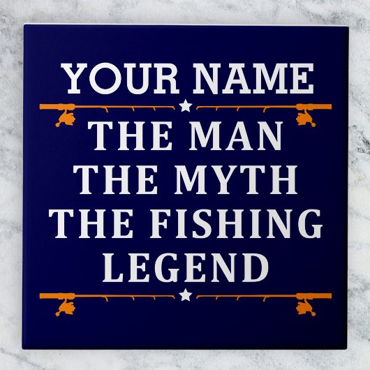 Der Mann, der Mythos, die Legende des Fischens per Fliese