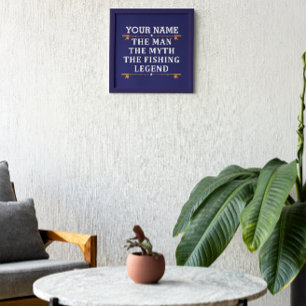 Der Mann, der Mythos, die Legende des Fischens per Fotodruck