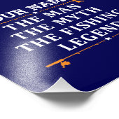 Der Mann, der Mythos, die Legende des Fischens per Fotodruck (Ecke)