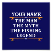 Der Mann, der Mythos, die Legende des Fischens per Fotodruck (Vorne)