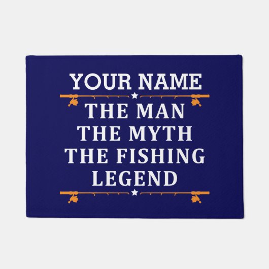 Der Mann, der Mythos, die Legende des Fischens per Fußmatte (Vorderseite)
