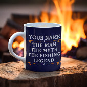 Der Mann, der Mythos, die Legende des Fischens per Kaffeetasse