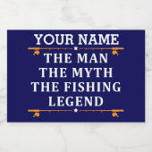 Der Mann, der Mythos, die Legende des Fischens per Lebensmitteletikett (Einzelnes Label)